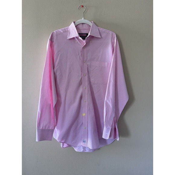 Vineyard Vines Whale Shirt Mens Medium Pink  Gingham Check Button Down Shirt EUC - Picture 1 of 12